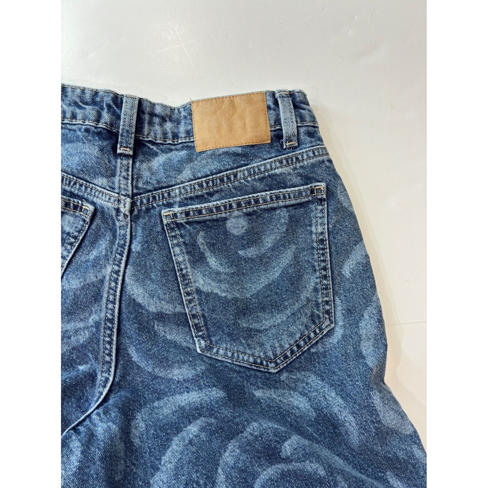 Cotton On Bianca Simpson Co-Opt Club Relaxed Wide Leg Rose Print Jeans 26 Blue - Picture 10 of 10